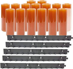 Aleco - 10' Door Width x 10' Door Height PVC Smooth Strip Door Kit - Light Beige Tint - Eagle Tool & Supply