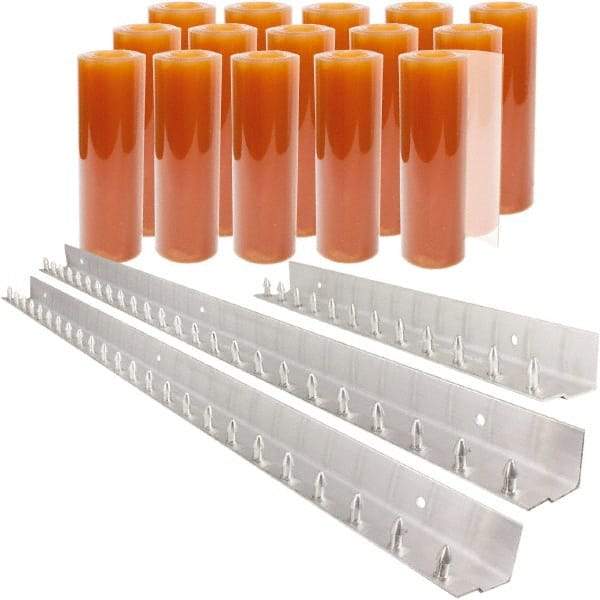 Aleco - 10' Door Width x 10' Door Height PVC Smooth Strip Door Kit - Light Beige Tint - Eagle Tool & Supply