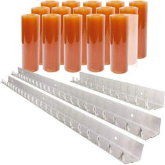 Aleco - 10' Door Width x 10' Door Height PVC Smooth Strip Door Kit - Light Beige Tint - Eagle Tool & Supply