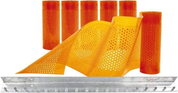Aleco - 3' Door Width x 7' Door Height PVC AmberTech Anti-Insect Strip Door Kit - Amber - Eagle Tool & Supply