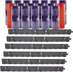 Aleco - 12' Door Width x 12' Door Height PVC Clear Smooth Anti-Insect Strip Door Kit - Clear - Eagle Tool & Supply