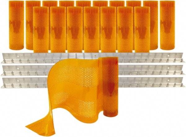 Aleco - 12' Door Width x 12' Door Height PVC AmberTech Anti-Insect Strip Door Kit - Amber - Eagle Tool & Supply