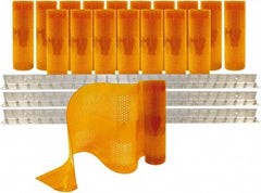 Aleco - 12' Door Width x 12' Door Height PVC AmberTech Anti-Insect Strip Door Kit - Amber - Eagle Tool & Supply