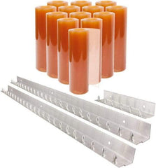 Aleco - 9' Door Width x 9' Door Height PVC Smooth BioClear Strip Door Kit - Light Beige Tint - Eagle Tool & Supply