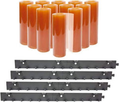 Aleco - 8' Door Width x 8' Door Height PVC Smooth Strip Door Kit - Light Beige Tint - Eagle Tool & Supply
