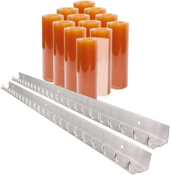 Aleco - 8' Door Width x 8' Door Height PVC Smooth Strip Door Kit - Light Beige Tint - Eagle Tool & Supply