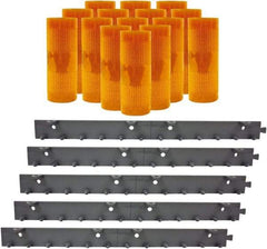 Aleco - 10' Door Width x 12' Door Height PVC AmberTech Anti-Insect Strip Door Kit - Amber - Eagle Tool & Supply