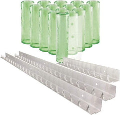 Aleco - 10' Door Width x 12' Door Height PVC Clear Smooth Antistatic Strip Door Kit - Light Green Tint - Eagle Tool & Supply