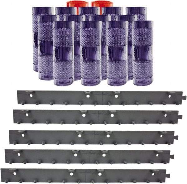 Aleco - 10' Door Width x 12' Door Height PVC Clear Smooth Anti-Insect Strip Door Kit - Clear - Eagle Tool & Supply