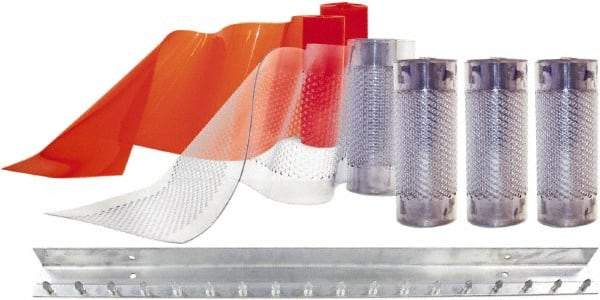Aleco - 3' Door Width x 7' Door Height PVC Clear Smooth Anti-Insect Strip Door Kit - Clear - Eagle Tool & Supply