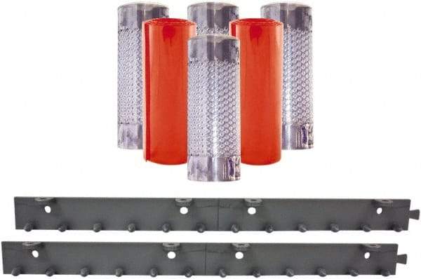 Aleco - 3' Door Width x 7' Door Height PVC Clear Smooth Anti-Insect Strip Door Kit - Clear - Eagle Tool & Supply