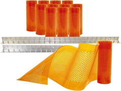 Aleco - 6' Door Width x 8' Door Height PVC AmberTech Anti-Insect Strip Door Kit - Amber - Eagle Tool & Supply