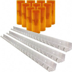 Aleco - 7' Door Width x 10' Door Height PVC AmberTech Anti-Insect Strip Door Kit - Amber - Eagle Tool & Supply