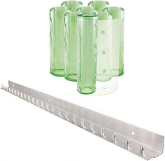 Aleco - 4' Door Width x 7' Door Height PVC Clear Smooth Antistatic Strip Door Kit - Light Green Tint - Eagle Tool & Supply