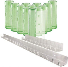 Aleco - 6' Door Width x 8' Door Height PVC Clear Smooth Antistatic Strip Door Kit - Light Green Tint - Eagle Tool & Supply