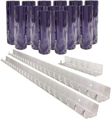 Aleco - 9' Door Width x 9' Door Height PVC Clear Smooth Strip Door Kit - Clear - Eagle Tool & Supply