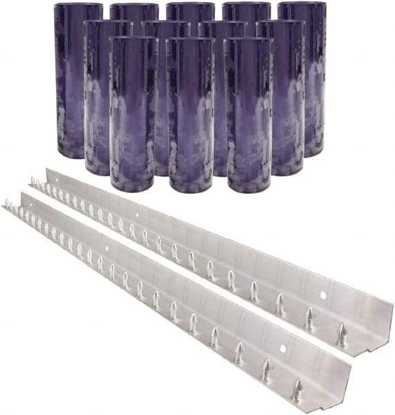 Aleco - 8' Door Width x 10' Door Height PVC Clear Smooth Strip Door Kit - Clear - Eagle Tool & Supply