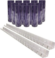 Aleco - 8' Door Width x 10' Door Height PVC Clear Smooth Strip Door Kit - Clear - Eagle Tool & Supply