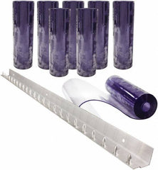 Aleco - 4' Door Width x 7' Door Height PVC Clear Smooth Strip Door Kit - Clear - Eagle Tool & Supply