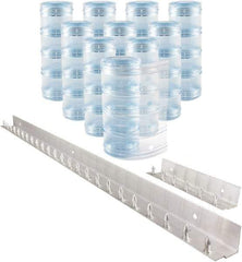 Aleco - 5' Door Width x 8' Door Height PVC Clear Ribbed Strip Door Kit - Clear - Eagle Tool & Supply