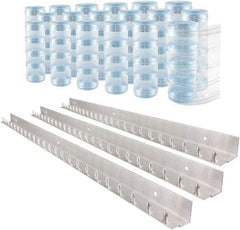 Aleco - 12' Door Width x 12' Door Height PVC Clear Ribbed Strip Door Kit - Clear - Eagle Tool & Supply