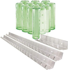 Aleco - 9' Door Width x 9' Door Height PVC Clear Smooth Antistatic Strip Door Kit - Light Green Tint - Eagle Tool & Supply