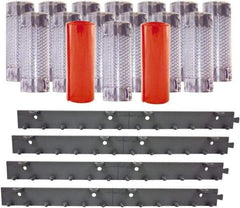 Aleco - 8' Door Width x 8' Door Height PVC Clear Smooth Anti-Insect Strip Door Kit - Clear - Eagle Tool & Supply