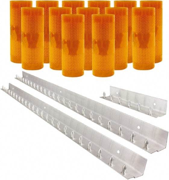Aleco - 9' Door Width x 9' Door Height PVC AmberTech Anti-Insect Strip Door Kit - Amber - Eagle Tool & Supply