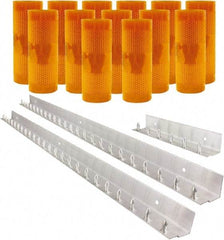Aleco - 9' Door Width x 9' Door Height PVC AmberTech Anti-Insect Strip Door Kit - Amber - Eagle Tool & Supply