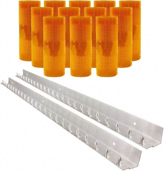 Aleco - 8' Door Width x 8' Door Height PVC AmberTech Anti-Insect Strip Door Kit - Amber - Eagle Tool & Supply