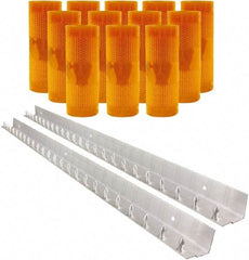Aleco - 8' Door Width x 8' Door Height PVC AmberTech Anti-Insect Strip Door Kit - Amber - Eagle Tool & Supply
