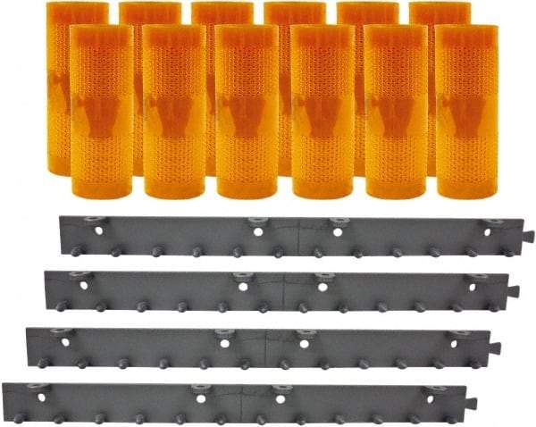 Aleco - 8' Door Width x 10' Door Height PVC AmberTech Anti-Insect Strip Door Kit - Amber - Eagle Tool & Supply