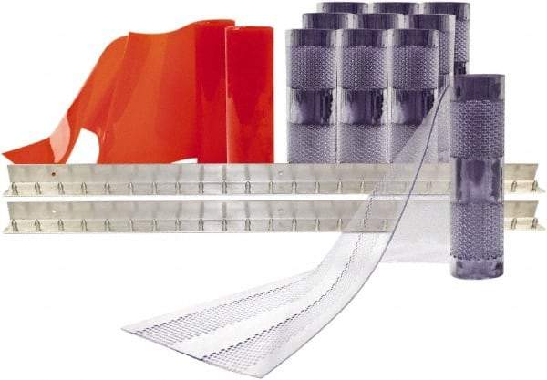 Aleco - 8' Door Width x 10' Door Height PVC Clear Smooth Anti-Insect Strip Door Kit - Clear - Eagle Tool & Supply