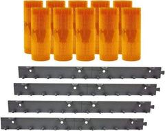 Aleco - 7' Door Width x 10' Door Height PVC AmberTech Anti-Insect Strip Door Kit - Amber - Eagle Tool & Supply
