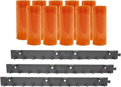 Aleco - 5' Door Width x 8' Door Height PVC AmberTech Anti-Insect Strip Door Kit - Amber - Eagle Tool & Supply