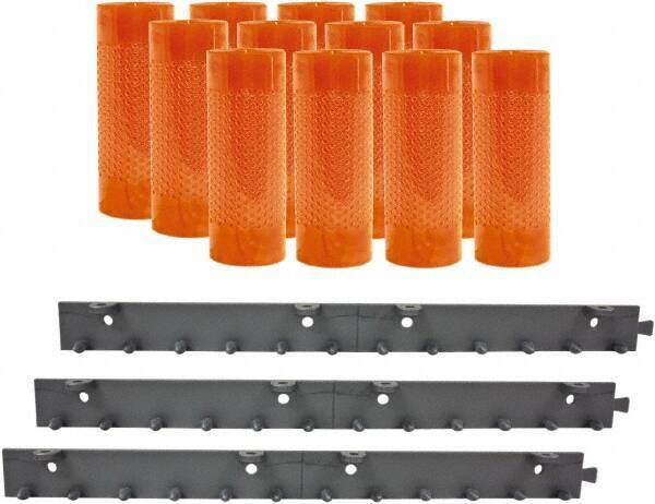 Aleco - 6' Door Width x 8' Door Height PVC AmberTech Anti-Insect Strip Door Kit - Amber - Eagle Tool & Supply