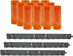 Aleco - 6' Door Width x 8' Door Height PVC AmberTech Anti-Insect Strip Door Kit - Amber - Eagle Tool & Supply