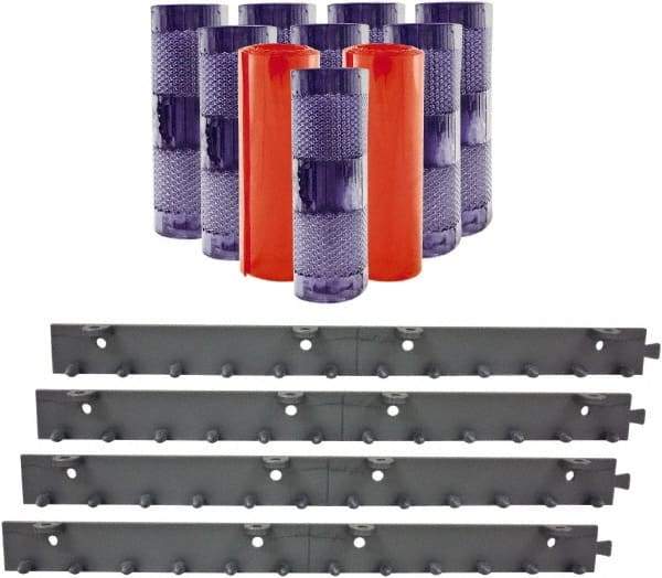 Aleco - 7' Door Width x 10' Door Height PVC Clear Smooth Anti-Insect Strip Door Kit - Clear - Eagle Tool & Supply