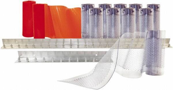 Aleco - 6' Door Width x 8' Door Height PVC Clear Smooth Anti-Insect Strip Door Kit - Clear - Eagle Tool & Supply