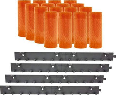Aleco - 8' Door Width x 8' Door Height PVC AmberTech Anti-Insect Strip Door Kit - Amber - Eagle Tool & Supply