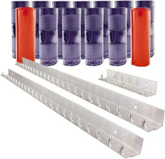 Aleco - 9' Door Width x 9' Door Height PVC Clear Smooth Anti-Insect Strip Door Kit - Clear - Eagle Tool & Supply