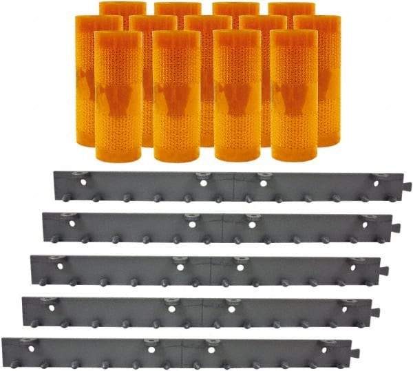 Aleco - 9' Door Width x 9' Door Height PVC AmberTech Anti-Insect Strip Door Kit - Amber - Eagle Tool & Supply