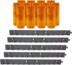Aleco - 9' Door Width x 9' Door Height PVC AmberTech Anti-Insect Strip Door Kit - Amber - Eagle Tool & Supply