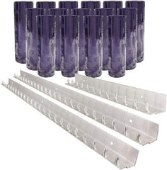 Aleco - 10' Door Width x 10' Door Height PVC Clear Smooth Strip Door Kit - Clear - Eagle Tool & Supply