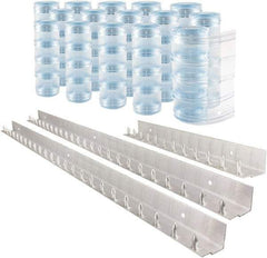 Aleco - 10' Door Width x 10' Door Height PVC Clear Ribbed Strip Door Kit - Clear - Eagle Tool & Supply