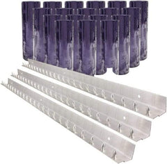 Aleco - 12' Door Width x 12' Door Height PVC Clear Smooth Strip Door Kit - Clear - Eagle Tool & Supply