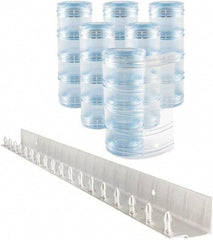 Aleco - 3' Door Width x 7' Door Height PVC Clear Ribbed Strip Door Kit - Clear - Eagle Tool & Supply