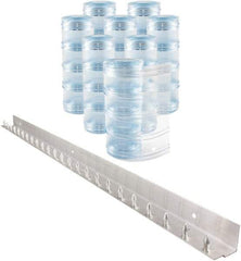 Aleco - 4' Door Width x 8' Door Height PVC Clear Ribbed Strip Door Kit - Clear - Eagle Tool & Supply