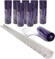 Aleco - 4' Door Width x 8' Door Height PVC Clear Smooth Strip Door Kit - Clear - Eagle Tool & Supply