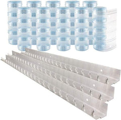 Aleco - 7' Door Width x 10' Door Height PVC Clear Ribbed Strip Door Kit - Clear - Eagle Tool & Supply